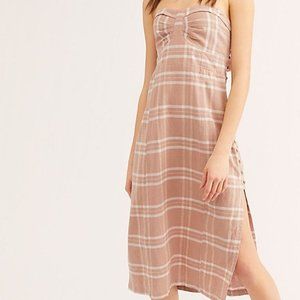 NWOT Free People Life Like This Plaid Maxi Dress!